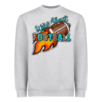 Heather Grey Wild about Football Heavyweight Sweatshirt - HowdyJamesFarm