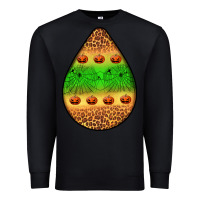 Black halloween pumpkin teardrop Premium Sweatshirt - BundleAndBundleShop