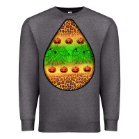 Charcoal Heather halloween pumpkin teardrop Premium Sweatshirt - BundleAndBundleShop