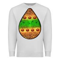 Dove Grey halloween pumpkin teardrop Premium Sweatshirt - BundleAndBundleShop