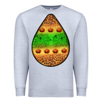 Heather Grey halloween pumpkin teardrop Premium Sweatshirt - BundleAndBundleShop