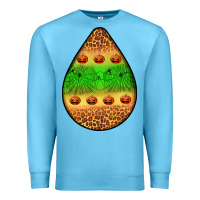 Ocean Blue halloween pumpkin teardrop Premium Sweatshirt - BundleAndBundleShop