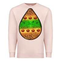 Pale Pink halloween pumpkin teardrop Premium Sweatshirt - BundleAndBundleShop