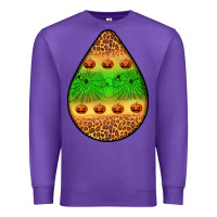 Purple halloween pumpkin teardrop Premium Sweatshirt - BundleAndBundleShop