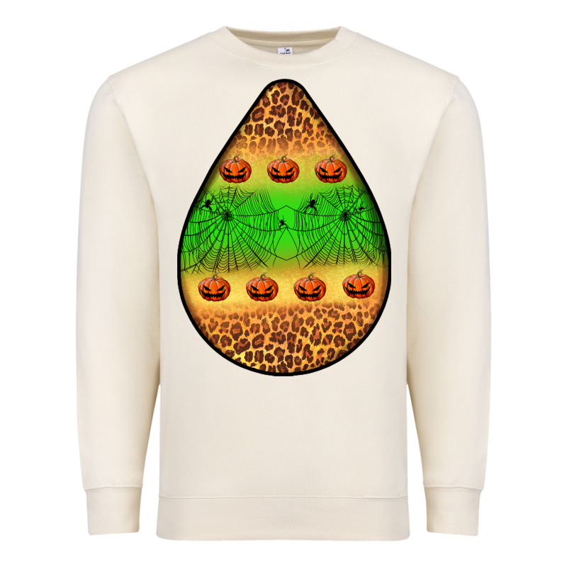 Halloween Pumpkin Teardrop Premium Sweatshirt by BundleAndBundleShop | Teevron