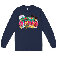 Navy teacher off duty Long Sleeve Tee - NancyCooperArtShop