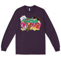 Plum teacher off duty Long Sleeve Tee - NancyCooperArtShop