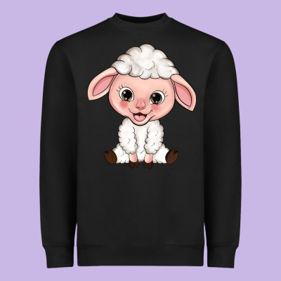 Cartoon Lamb Heavyweight Sweatshirt Designed By Howdyjamesfarm