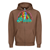 Chestnut pride rainbow Zipper Hoodie - OliviaCreatesArt