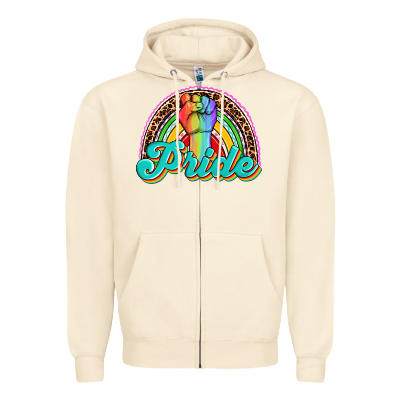 Pride Rainbow Zipper Hoodie by OliviaCreatesArt | Teevron
