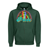 Sports Green pride rainbow Zipper Hoodie - OliviaCreatesArt