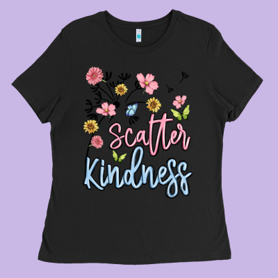 Scatter Kindness Ladies Tee Designed By Maliassmallbusiness