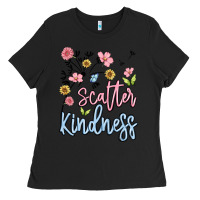 Black scatter kindness Ladies Tee - MaliasSmallBusiness