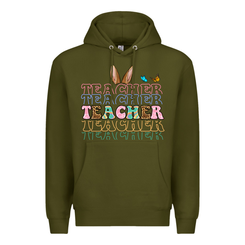 Easter Bunny Teacher Premium Hoodie by OliviaCreatesArt | Teevron