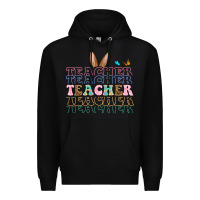 Black Easter bunny Teacher Premium Hoodie - OliviaCreatesArt