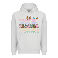 Dove Grey Easter bunny Teacher Premium Hoodie - OliviaCreatesArt