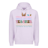 Lilac Easter bunny Teacher Premium Hoodie - OliviaCreatesArt