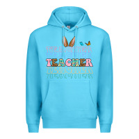 Ocean Blue Easter bunny Teacher Premium Hoodie - OliviaCreatesArt