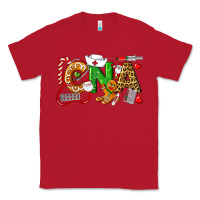Red Christmas CNA Certified Nursing Assistant Classic Tee - LillyAllenDesigns