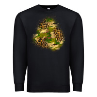 Black camouflage and leopard patch  3 Premium Sweatshirt - BundleAndBundleShop