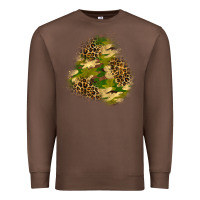 Chestnut camouflage and leopard patch  3 Premium Sweatshirt - BundleAndBundleShop