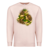 Pale Pink camouflage and leopard patch  3 Premium Sweatshirt - BundleAndBundleShop