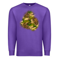 Purple camouflage and leopard patch  3 Premium Sweatshirt - BundleAndBundleShop