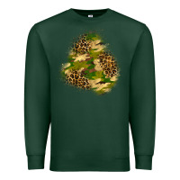 Sports Green camouflage and leopard patch  3 Premium Sweatshirt - BundleAndBundleShop