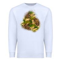 White camouflage and leopard patch  3 Premium Sweatshirt - BundleAndBundleShop