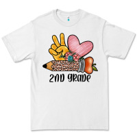White peace love 2nd grade Premium Tee - JahusDesignShop