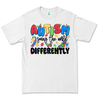 White autism seeing the world differently Premium Tee - MaliasSmallBusiness