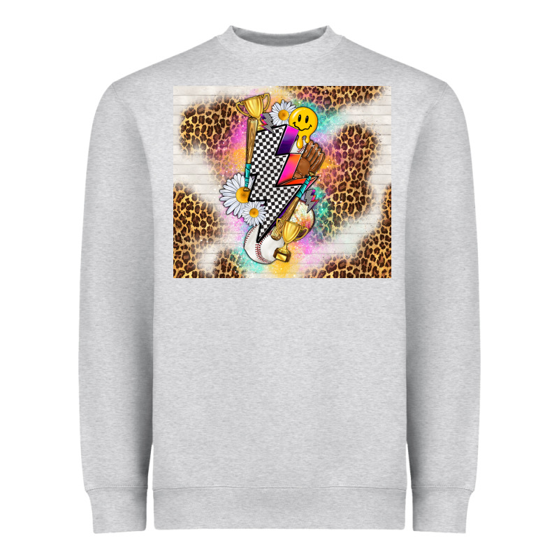 Retro Baseball With Leopard Heavyweight Sweatshirt by TumblerDesignByShophia | Teevron