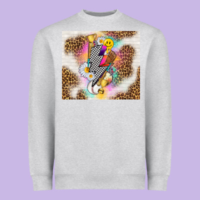 Retro Baseball With Leopard Heavyweight Sweatshirt Designed By Tumblerdesignbyshophia