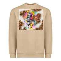 Mushroom retro baseball with leopard Heavyweight Sweatshirt - TumblerDesignByShophia