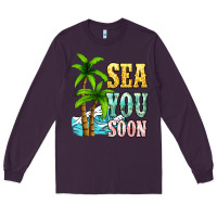 Plum Sea you soon Long Sleeve Tee - NancyCooperArtShop