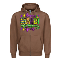 Chestnut happy mardi gras alligator olivia Zipper Hoodie - OliviaCreatesArt