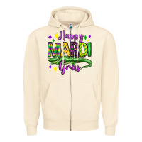 Sandshell happy mardi gras alligator olivia Zipper Hoodie - OliviaCreatesArt