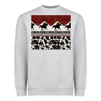 Heather Grey cowgirl with cowhide Heavyweight Sweatshirt - TumblerDesignByShophia