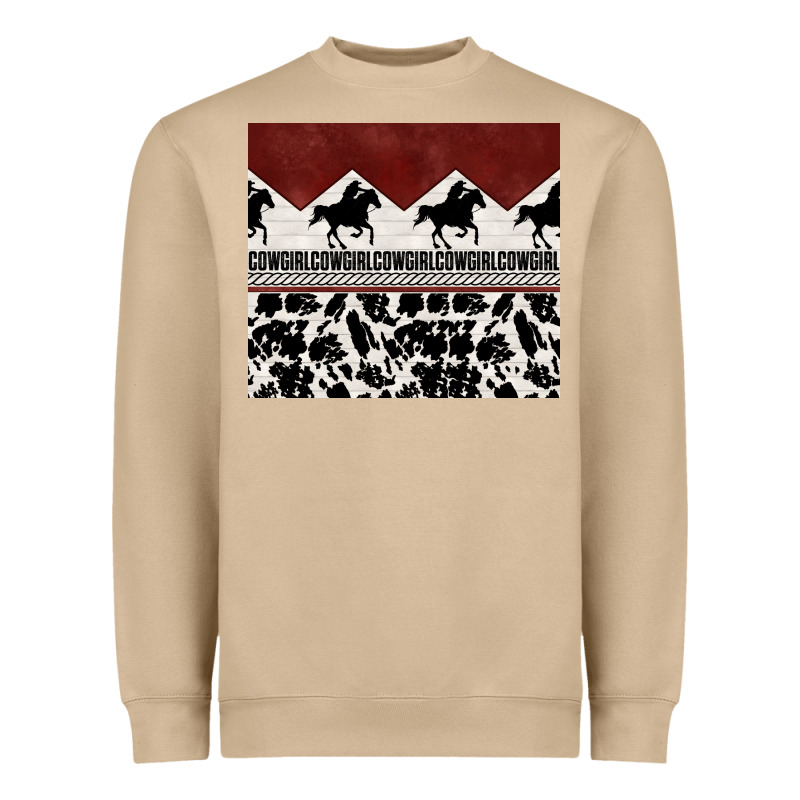 Cowgirl With Cowhide Heavyweight Sweatshirt by TumblerDesignByShophia | Teevron