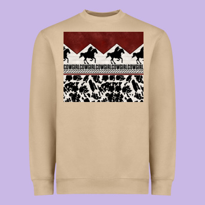 Cowgirl With Cowhide Heavyweight Sweatshirt Designed By Tumblerdesignbyshophia