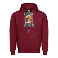 Burgundy marker 2 chain fa element Zipper Hoodie - FaDigitalArtStudio