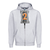 Heather Grey marker 2 chain fa element Zipper Hoodie - FaDigitalArtStudio