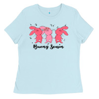 Baby Blue easter bunny Ladies Tee - MaliasSmallBusiness