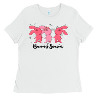 White easter bunny Ladies Tee - MaliasSmallBusiness