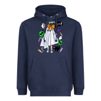 Navy cute ghost halloween Heavyweight Hoodie - BundleAndBundleShop