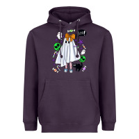 Plum cute ghost halloween Heavyweight Hoodie - BundleAndBundleShop