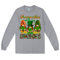 Heather Grey shamrockin with my gnomies Long Sleeve Tee - NancyCooperArtShop