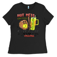 Black hot mess always stressed softball mama stanley cup Ladies Tee - MaliasSmallBusiness
