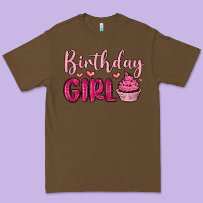 Birthday Girl Cupcake Premium Tee Designed By Maliassmallbusiness