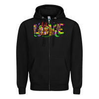 Black mardi gras love Zipper Hoodie - OliviaCreatesArt